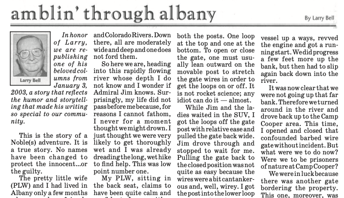 Amblin' Through Albany