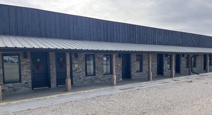 The Hereford Motel’s updated look features a new rock front wall, windows, doors, and room nameplates. Built in 1952, this marks the building’s first major renovation in 72 years. DAVID H. WALLER / ALBANY NEWS