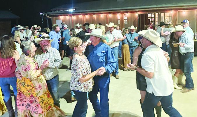 Several couples twostep around the dance floor 2024 Gala fundraiser held Saturday night at Collins Creek Ranch. The annual event supports projects at Fort Griffin State Historic Site.