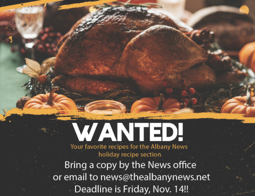 Holiday recipes needed for The Albany News special section