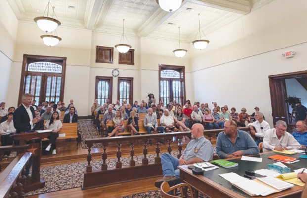Crowd Packs Court Over Data Center
